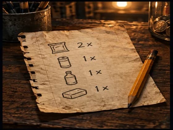 Illustrated handwritten sari-sari store order
